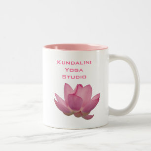Pink Lotus Flower Two-Tone Coffee Mug