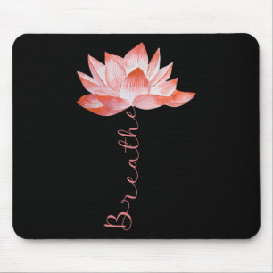 Pink Lotus Flower Yoga Breathe Meditation Yoga Lov Mouse Mat