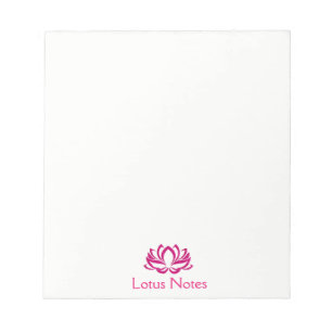 Pink Lotus Flower Yoga Instructor Holistic Classic Notepad