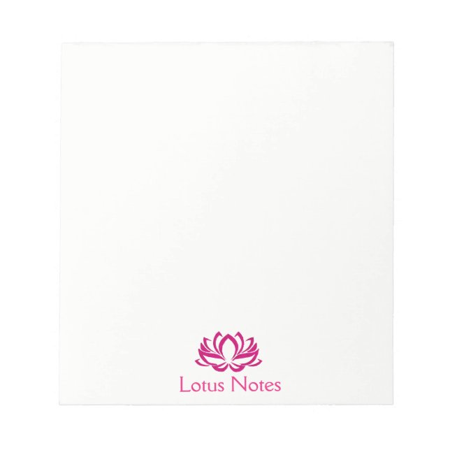 Pink Lotus Flower Yoga Instructor Holistic Classic Notepad (Front)