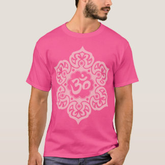 Pink Lotus Flower Yoga Om girl T-Shirt
