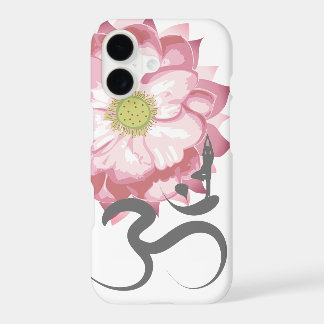 Pink Lotus Flower Yoga & Zen Calligraphy Om Aum