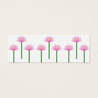 Pink Lotus flowers on green stems