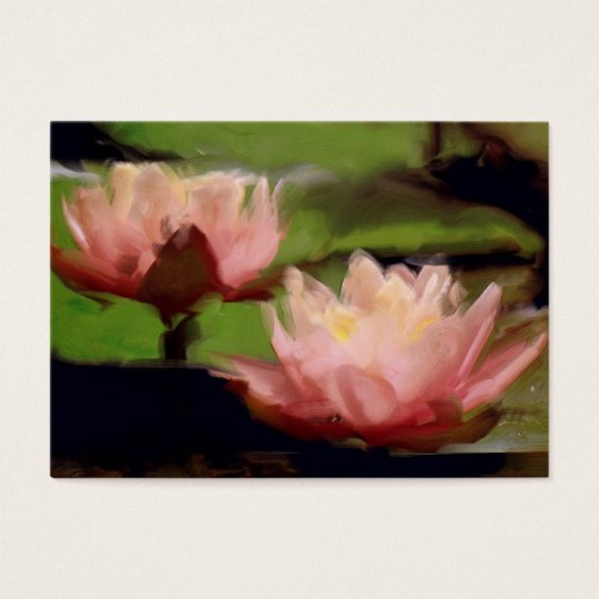 Pink Lotus in Oils Business Card