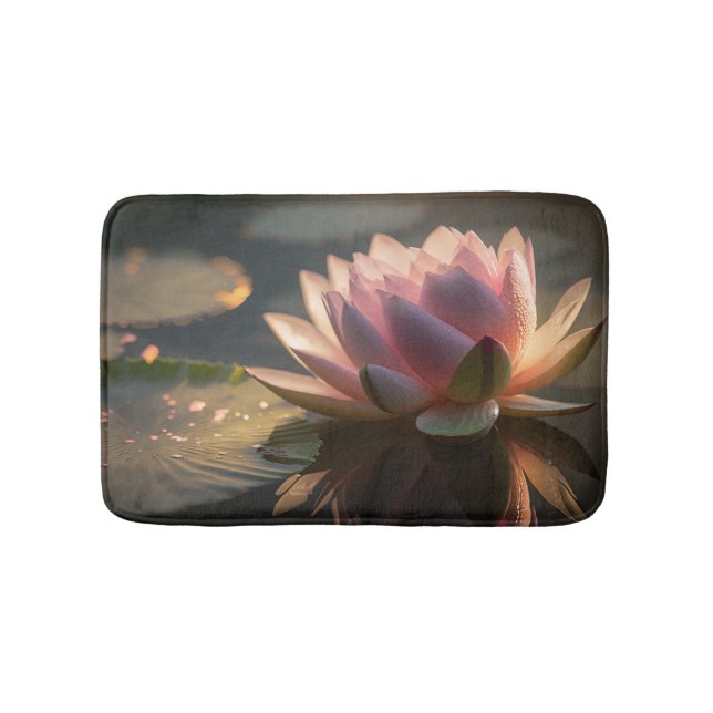 Pink Lotus in the Morning Light Bath Mat (Front)