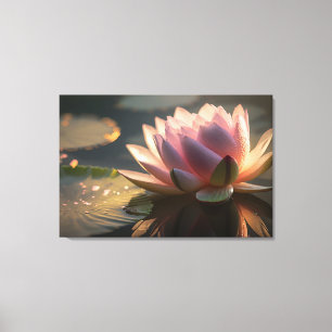 Pink Lotus in the Morning Light Canvas Print