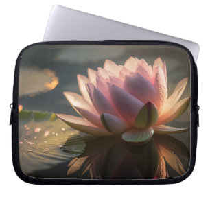 Pink Lotus in the Morning Light Laptop Bag