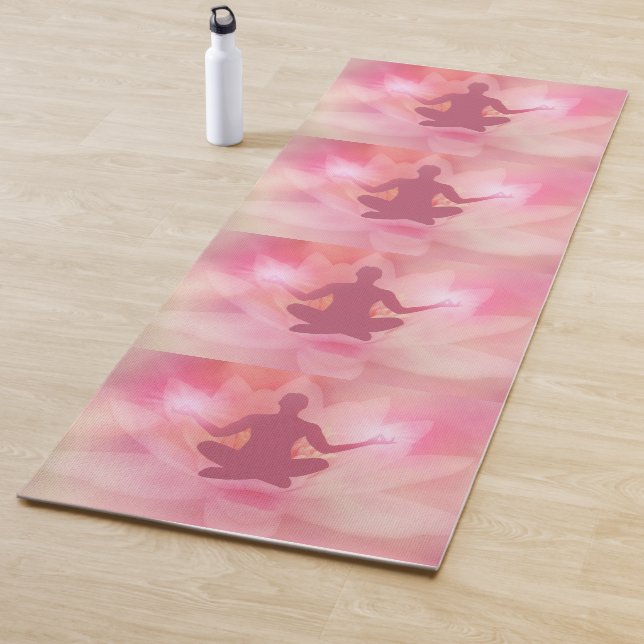 Pink Lotus Meditation Spiritual Energy Yoga Mat (In Situ)