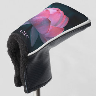Pink Lotus Monogram Putter Golf Head Cover