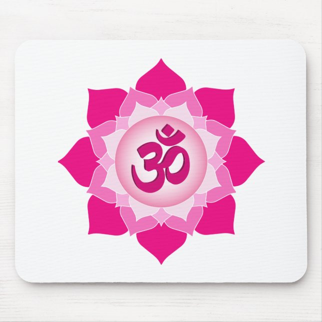 Pink lotus mouse mat (Front)
