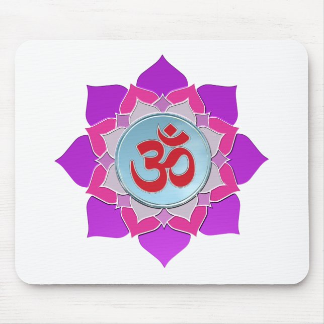 Pink lotus mouse mat (Front)
