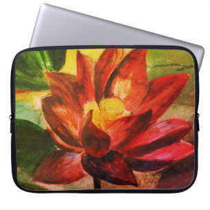 Pink Lotus Neoprene Laptop Sleeve 15"