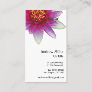 Pink Lotus Peace Business Card