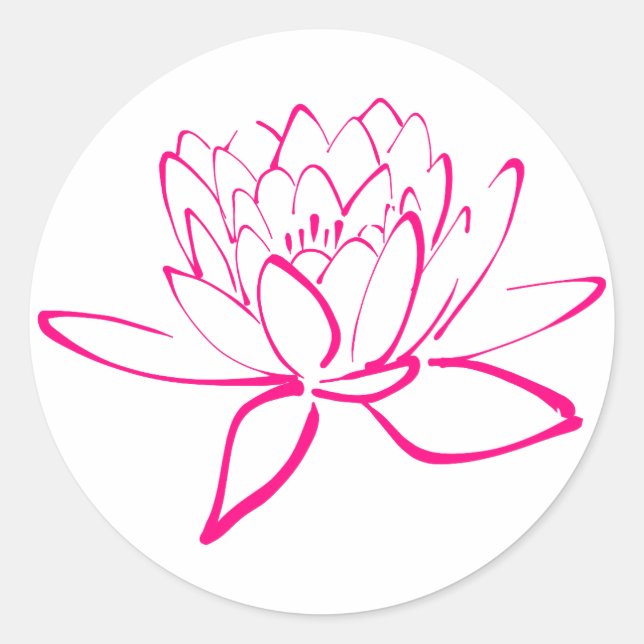 Pink Lotus Sticker (Front)