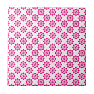 Pink lotus tile