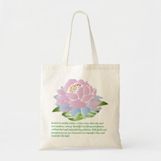 Pink Lotus Tote Bag