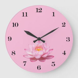 Pink Lotus Wall Clock