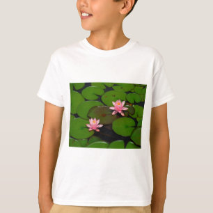 Pink lotus water lily flower garden, T-Shirt