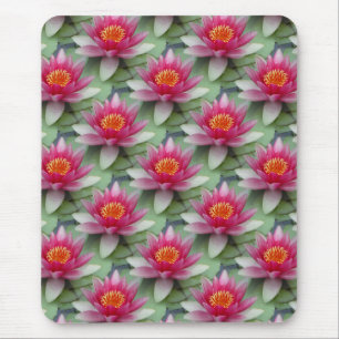 Pink Lotus Water Lily Mouse Mat