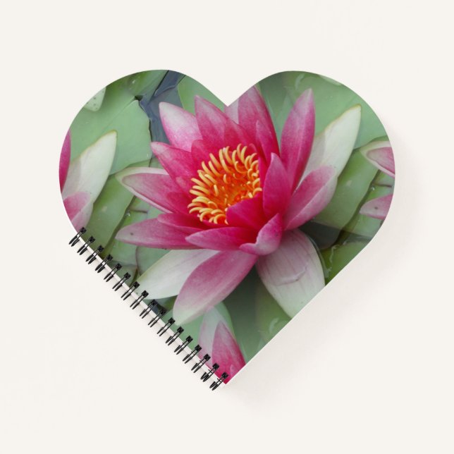 Pink Lotus Water Lily Notebook (Front)