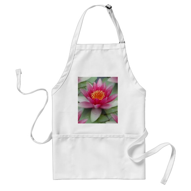 Pink Lotus Water Lily Standard Apron (Front)