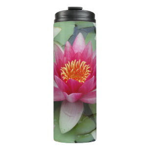 Pink Lotus Water Lily Thermal Tumbler