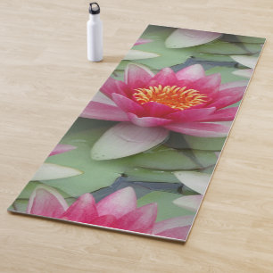 Pink Lotus Water Lily Yoga Mat