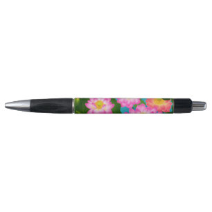 Pink Lotus Waterlily Flowers Pen