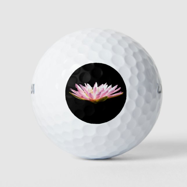 Pink Lotus Waterlily Golf Balls (Front)
