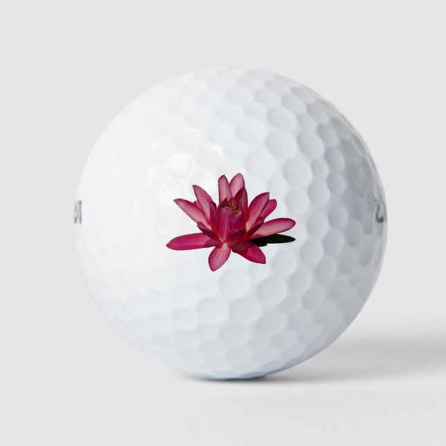 Pink Lotus Waterlily Golf Balls (Front)