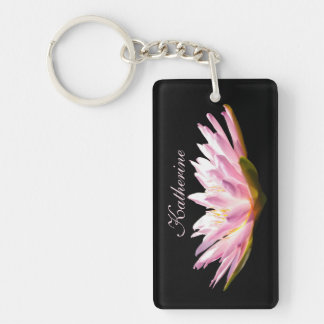Pink Lotus Waterlily Key Ring