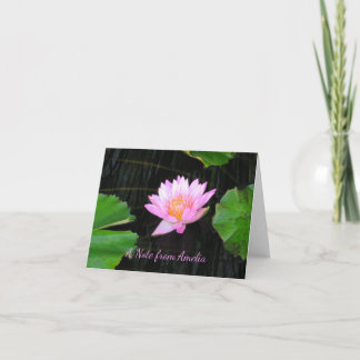 Pink Lotus Waterlily Note Card
