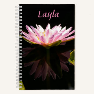 Pink Lotus Waterlily Notebook
