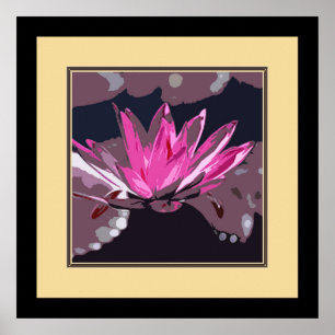 pink lotus, waterlily poster
