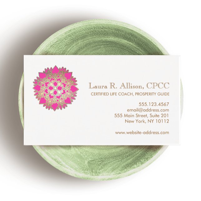 Pink Lotus Wellness and Healing Arts Business Card (Creator Uploaded)