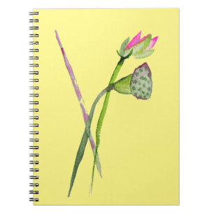 Pink Lotus Zen flower Buddhist art Notebook