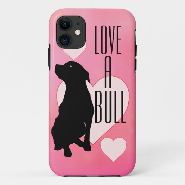 Pink Love A Bull Pitbull Phone Case (Back)