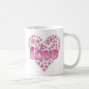 Pink Love and Daisies Coffee Mug
