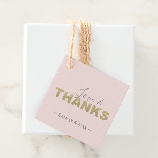 Pink Love and Thanks Favour Tags (In Situ)