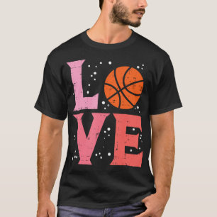 Pink Love Basketball Cute Sports Lover Men Women K T-Shirt