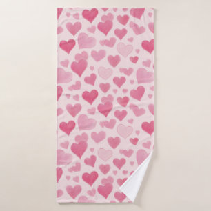 Pink Love Bath Towel Set