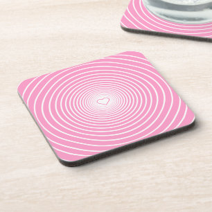 Pink Love Beverage Coaster - Your Colours