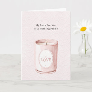 Pink Love Candle Card