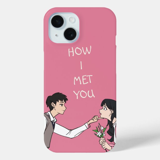 Pink Love Couples Cute girl and boy Phone Case (Back)