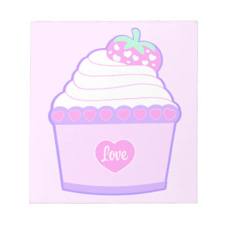 Pink Love Cupcake Notepad
