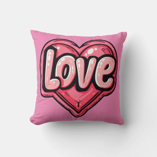 Pink Love Cushion (Front)