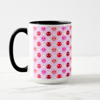Pink Love Emoji coffee cup
