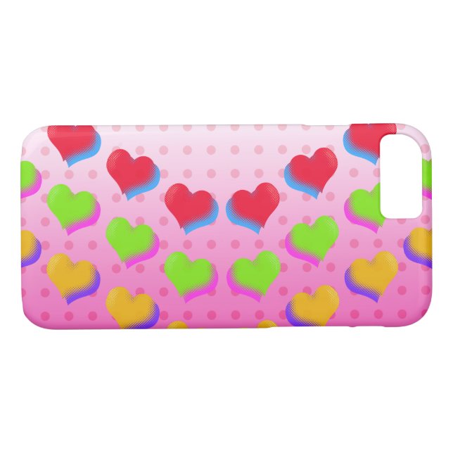 Pink Love Fun Hearts New Wave Design  Case-Mate iPhone Case (Back (Horizontal))