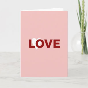 Pink Love Heart Card