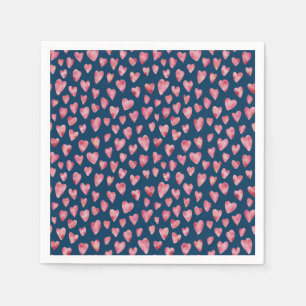 Pink Love Heart Napkin